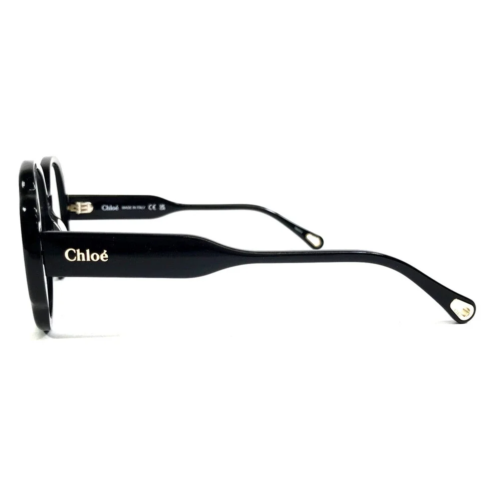 Chloe Sunglasses CH0196S 001 Shiny Black Oversized Purple Photochromic 53-16-140